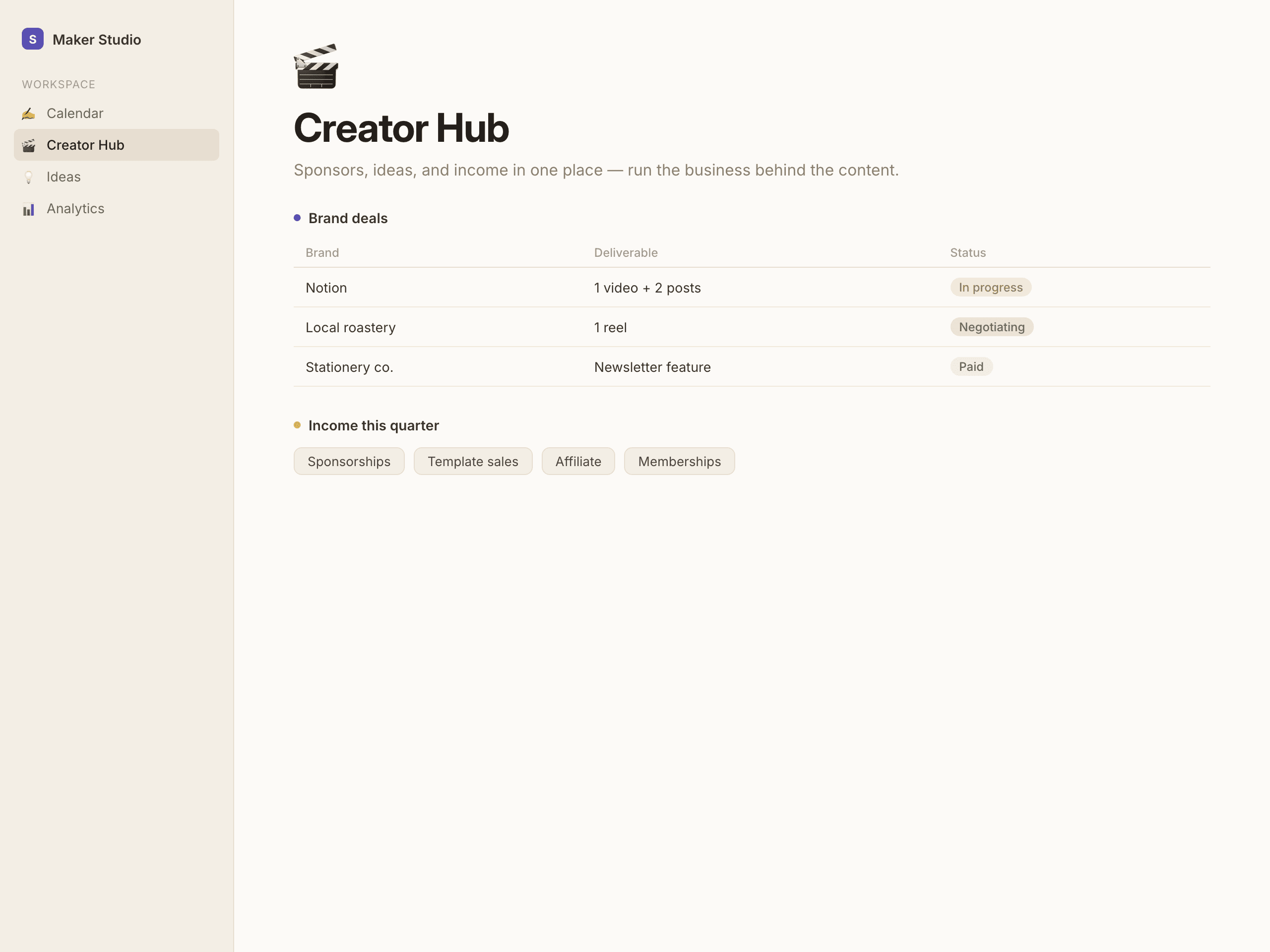 Creator Hub